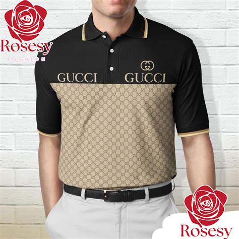 gucci collared shirt|gucci monogram polo shirt.